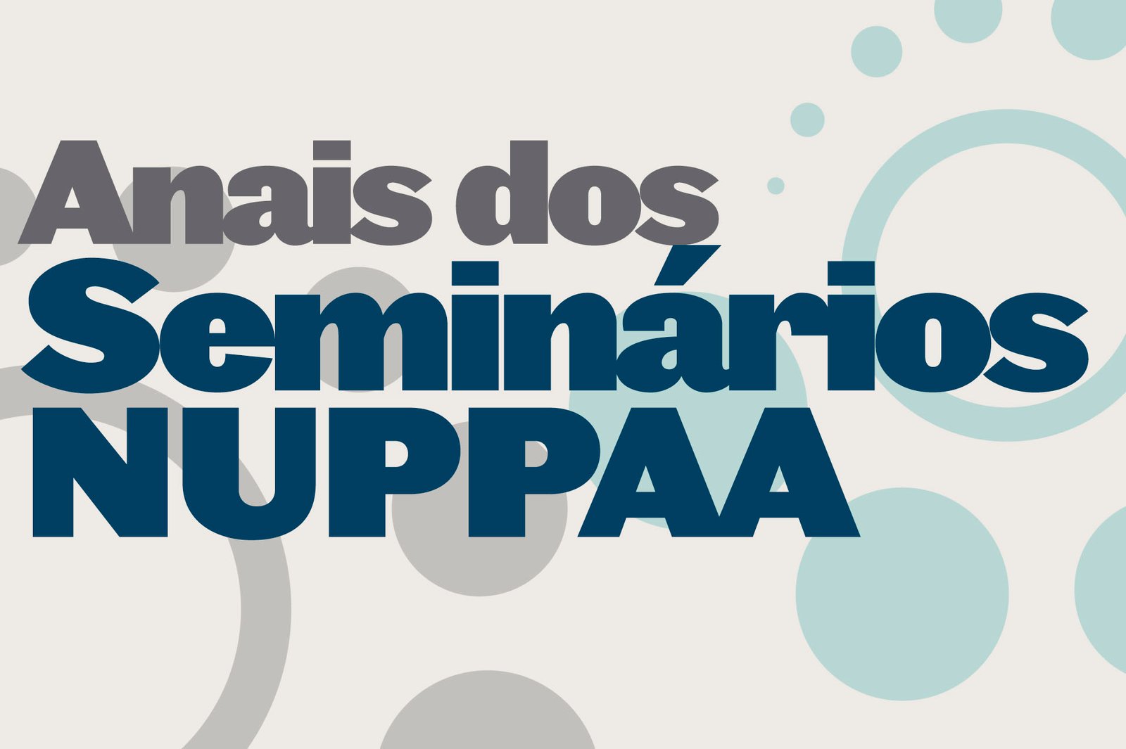 E-book dos Anais do 1° Seminário NUPPAA